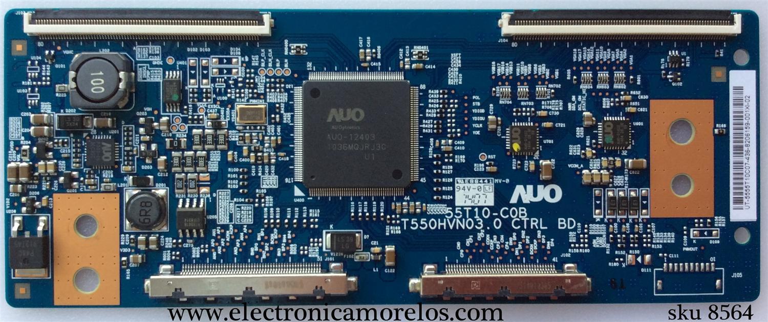 T-CON / RCA 55.55T10.C07 / 5555T10C07 / 55T10-C0B / T550HVN03.0 / MODELO LED55C55R120Q	