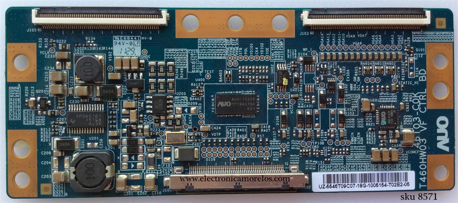 T-CON / PHILIPS 55.46T09.C07 / 5546T09C07 / 46T03-C0K / T460HW03 VF / MODELO 46PFL4706/F7	