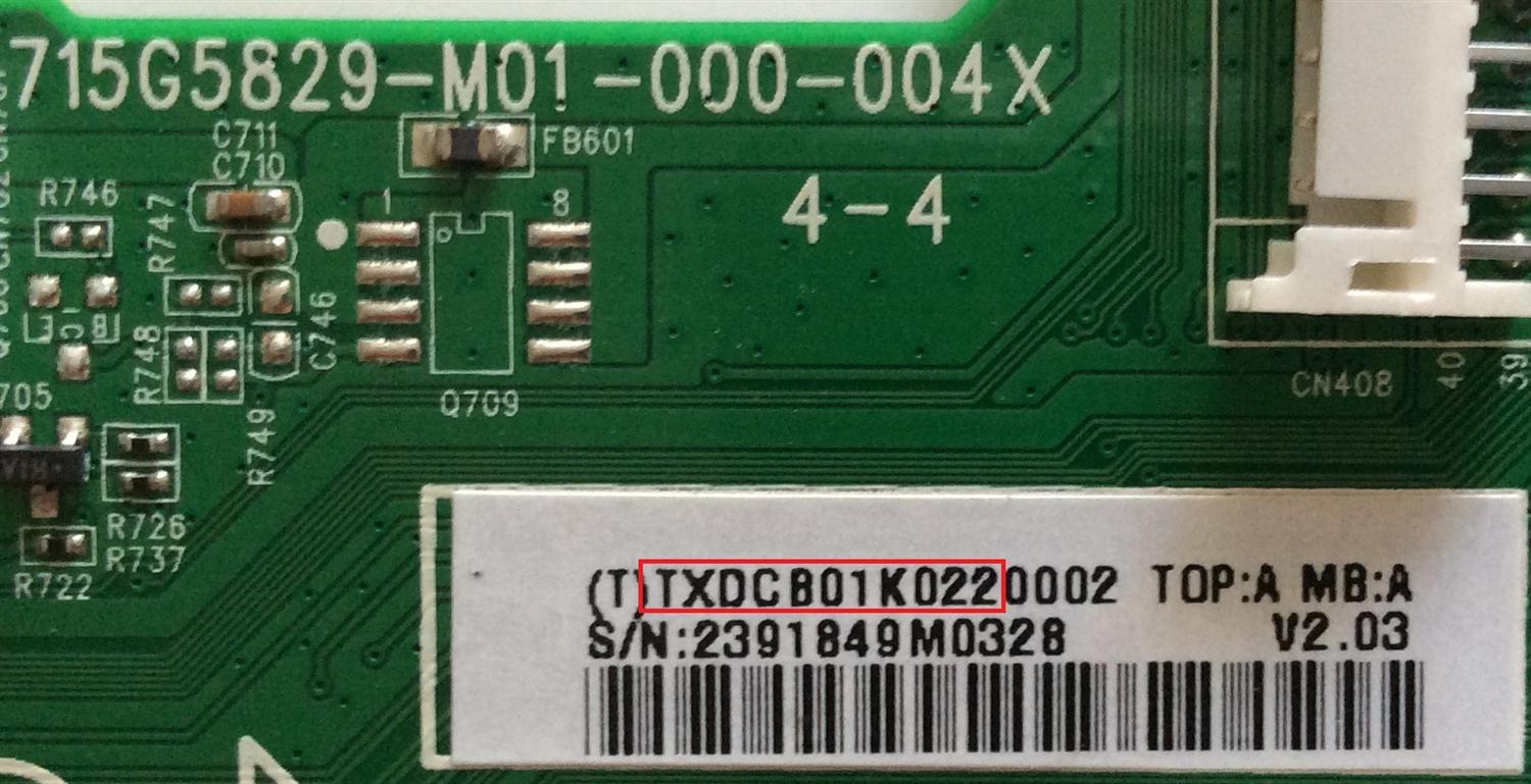 MAIN / INSIGNIA TXDCB01K022 / 715G5829-M01-000-004K / MODELO NS-39D400NA14	 - Imagen 2