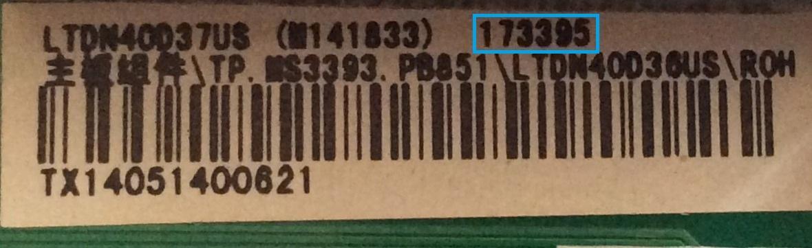 MAIN / FUENTE / (COMBO) HISENSE 173395 / TP.MS3393.PB851 / PANELJHD400GF-E32 (010) / MODELO 40H3E	 - Imagen 2
