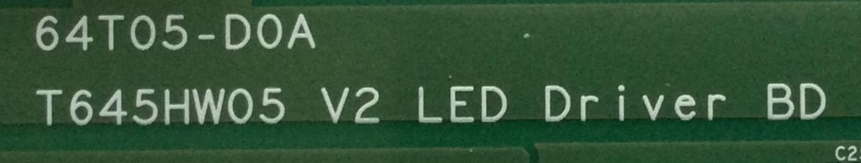 LED DRIVER / VIZIO 55.64T05.D05 / 5564T05D05 / 64T05-D0A / T645HW05 V2 / MODELO M3D650SV LATAMEAN	 - Imagen 3