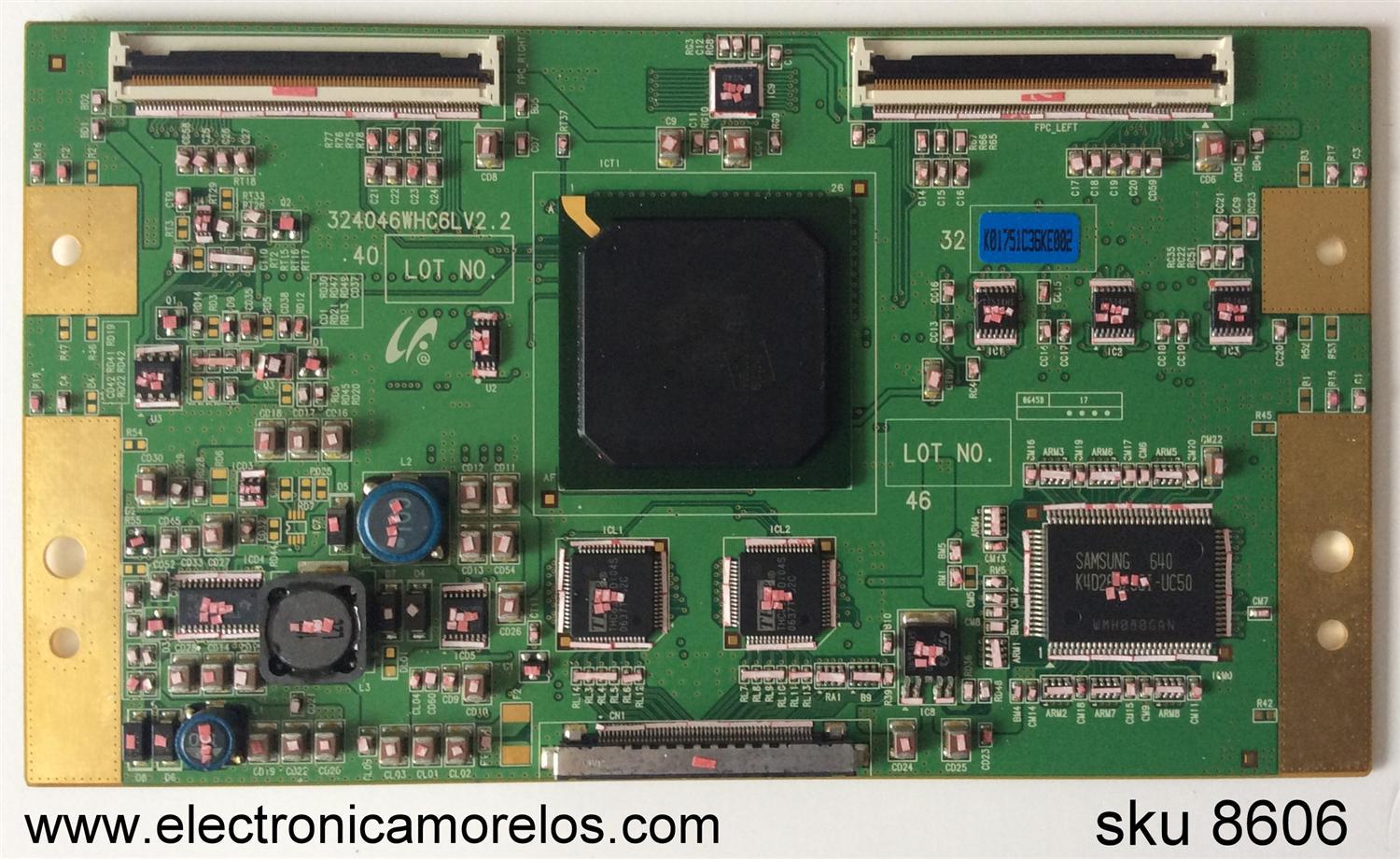 T-CON / SONY LJ94-01751C / 1751C / 324046WHC6LV2.2 / MODELO KDL-32S3000	