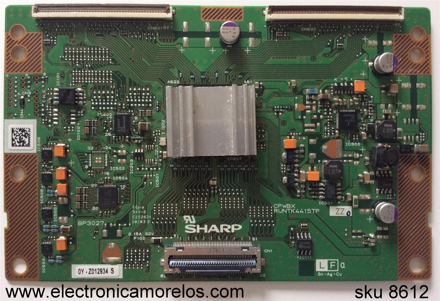 T-CON / RCA RUNTK4415TPZZ / RUNTK4415TP / 4415TPZZ / CPWBX4415TPZZ / MODELO LED46C45RQ	