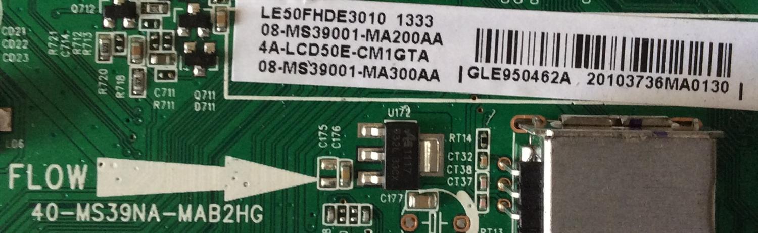 MAIN / TCL 4A-LCD50E-CM1GTA / 40-MS39NA-MAB2HG / LE50FHDE3010 / LE50FHDE3010M / 08-MS39001-MA200AA / 08-MS39001-MA300AA / MODELO LE50FHDE3010MAAA	 - Imagen 2
