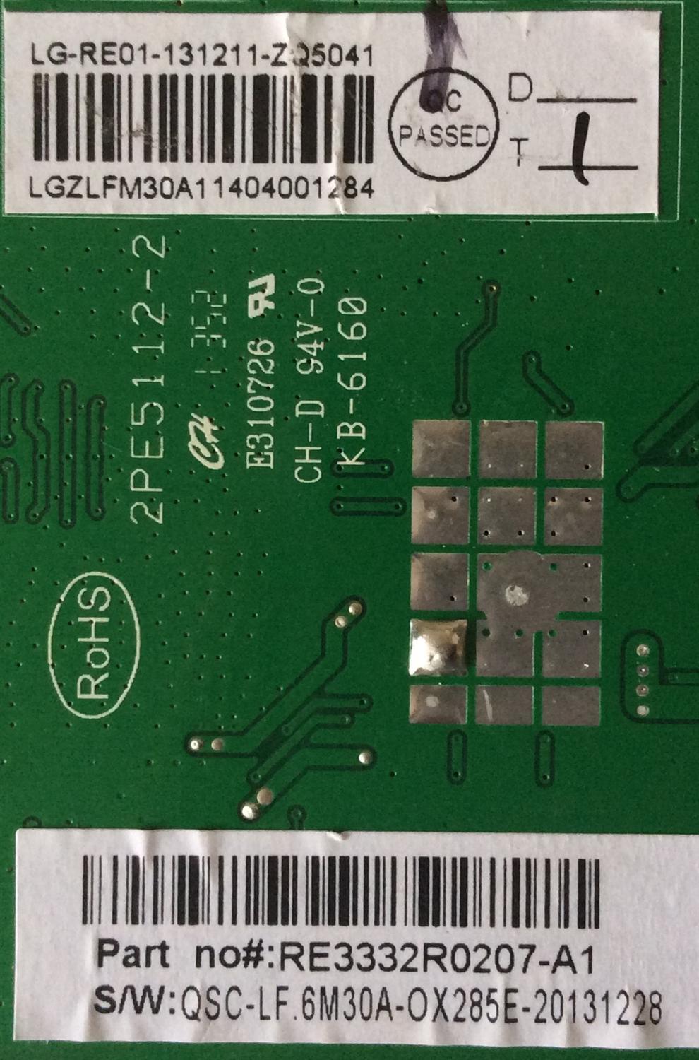 LED DRIVER / RCA RE3332R0207-A1 / 2PE5112-2 / LF.M30.A1 1305 / FM30A1140 / MODELO LED55C55R120Q	 - Imagen 2