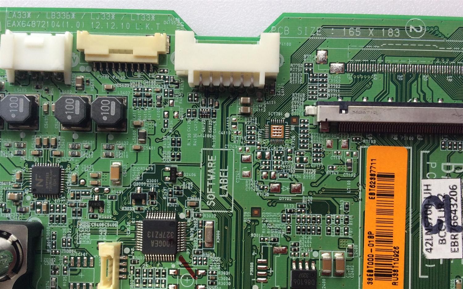 MAIN PARA TV LG ORIGINAL / NUMERO DE PARTE EBT62387711 / EAX64872104 / PANEL LC420DUE (SF)(R1) / MODELO 42LN5700-UH.BUSYLJR  - Imagen 2