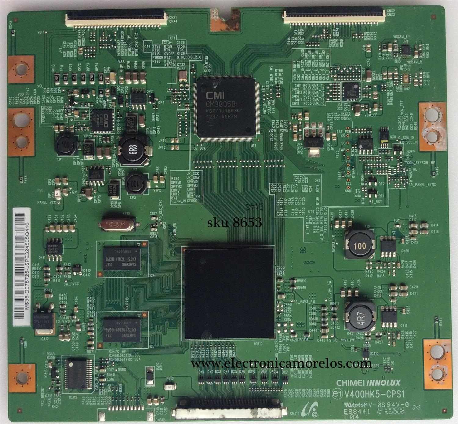 T-CON / SAMSUNG BN96-21654A / $35-D076725 / V400HK5-CPS1 / MODELO UN50ES6500FXZA CS01	