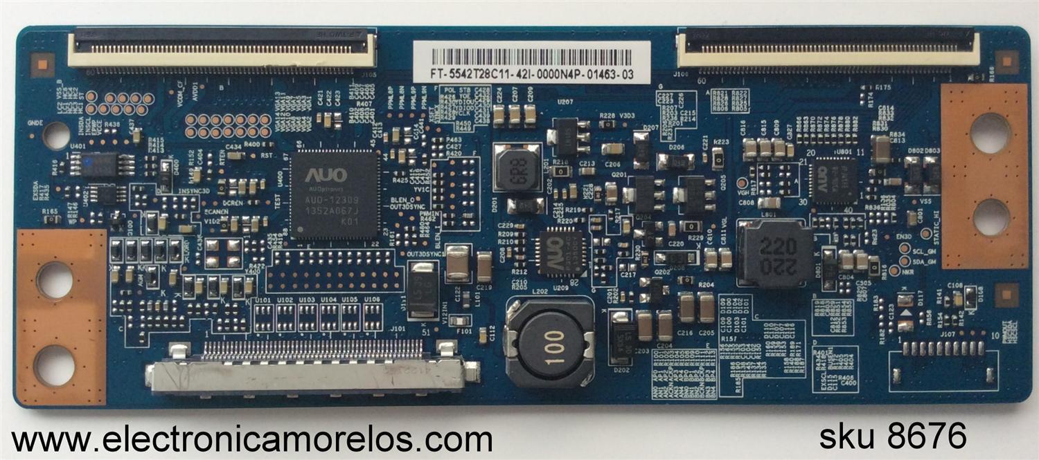T-CON PARA TV LG / NUMERO DE PARTE 5542T28C11 / 50T10-C00 / 55.42T28.C11 / T500HVD02.0 / PANEL'S LC420DUE (SF)(R1) / LC420DUE (SF)(R3) / DISPLAY T420HVN05.0 / MODELOS 42LN5300-UB / 42LN5300-UB.BUSDLJR / 42LN5300-UB.BUSDLMR / 42LN5300-UB.BWMDLJR