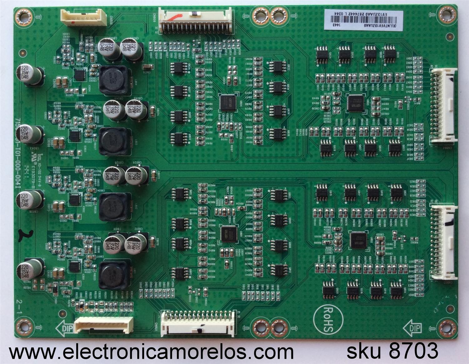 LED DRIVER PARA TV VIZIO / NUMERO DE PARTE LNTVEV13ZUAA9 / 715G6831-T0F-000-004I / 715G6831-T01-000-004I / PANEL TPT500DK-QS1 REV:SC1E / MODELOS P502UI-B1 / P502UI-B1E / P502UI-B1E LTY6RKBQ