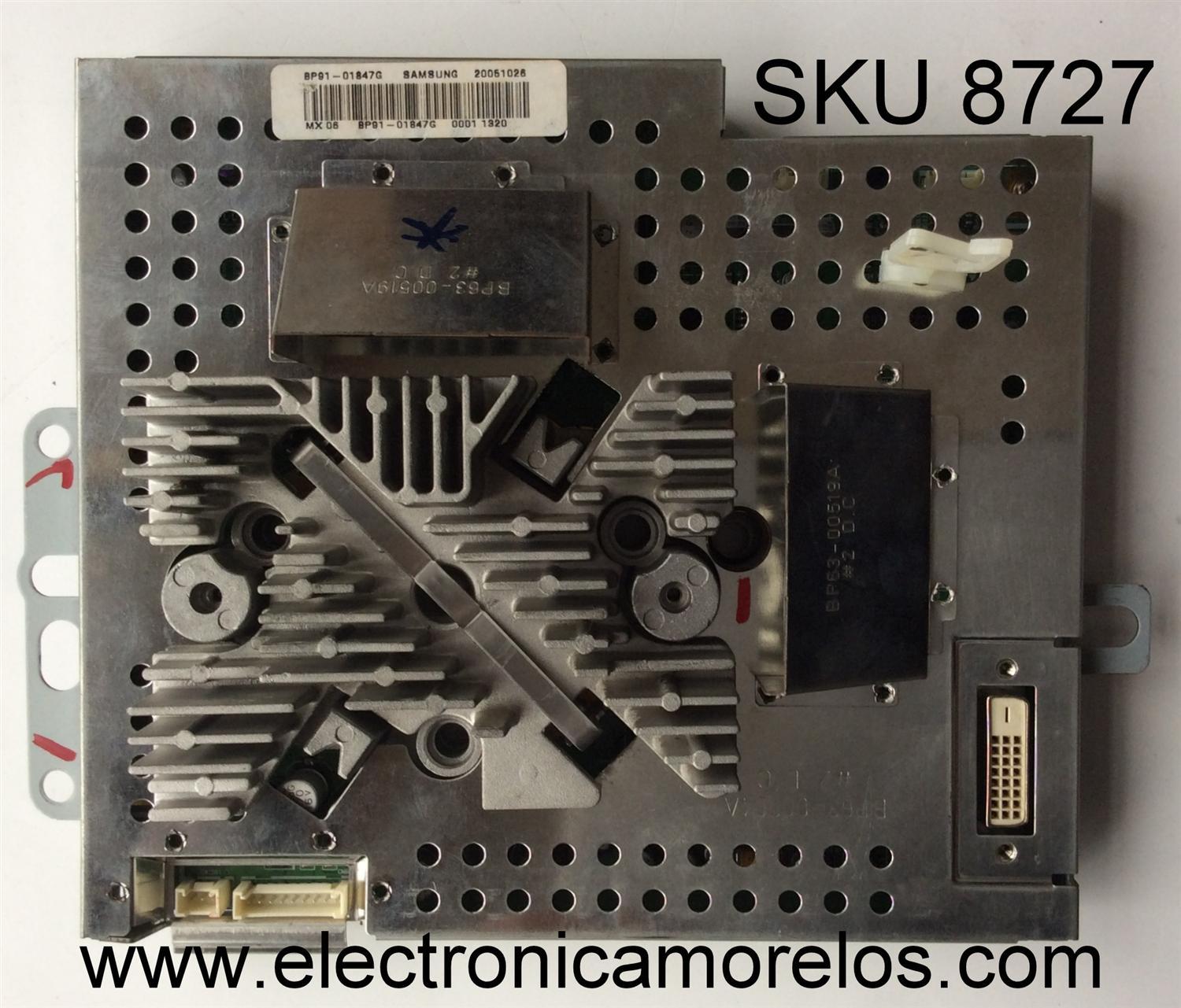 MAIN DIGITAL CON CHIP DMD INTEGRADO  / SAMSUNG BP91-01847G / BP63-00519A / BP63-00504A / BP41-00221B / S1212-6403 / MODELO HL-R6164W	