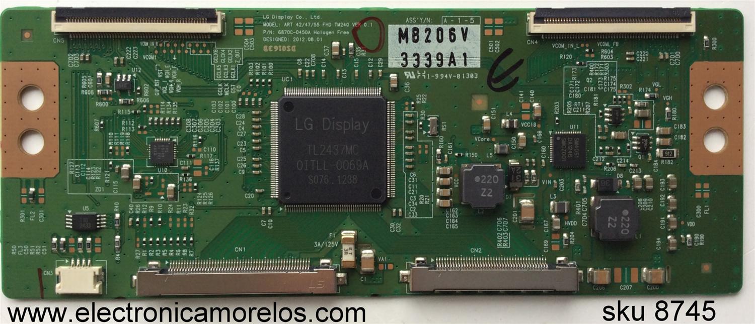 T-CON / SONY 6871L-3339A / 3339A / 6870C-0450A / MODELO KDL-50R550A	