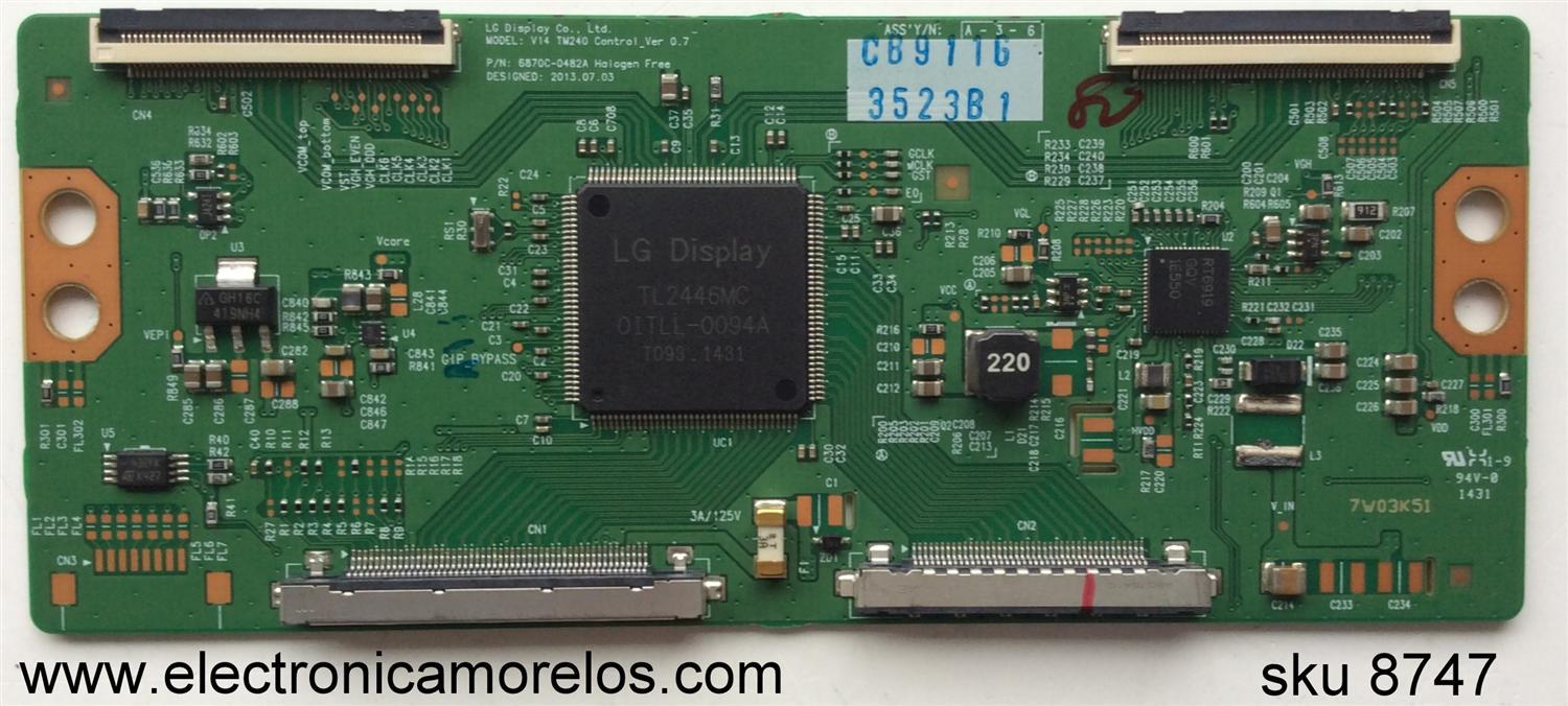 T-CON / PANASONIC 6871L-3523B / 3523B / 6870C-0482A / MODELO TX-55AS650B	