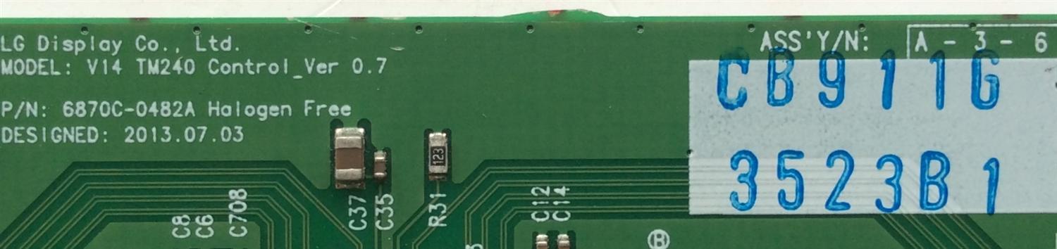 T-CON / PANASONIC 6871L-3523B / 3523B / 6870C-0482A / MODELO TX-55AS650B	 - Imagen 2