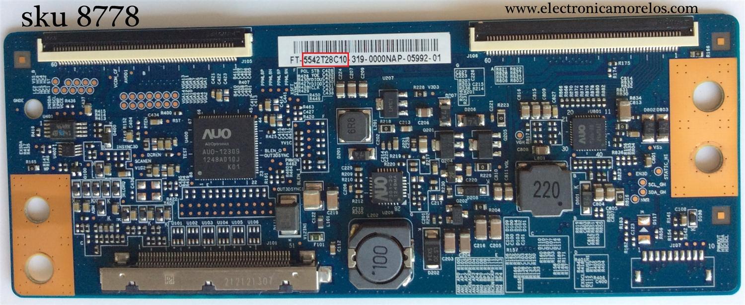 T-CON / RCA 55.42T28.C10 / 5542T28C10 / 50T10-C00 / T500HVD02.0 CTRL BD / MODELO LED42C45RQD	