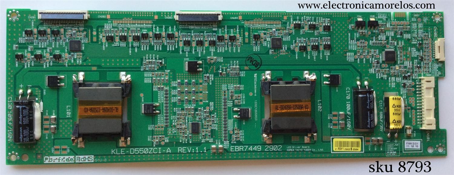 LED DRIVER / LG EBR74492902 / 2902B / KLE-D550ZCI-A / MODELO 55LM9600-UC	