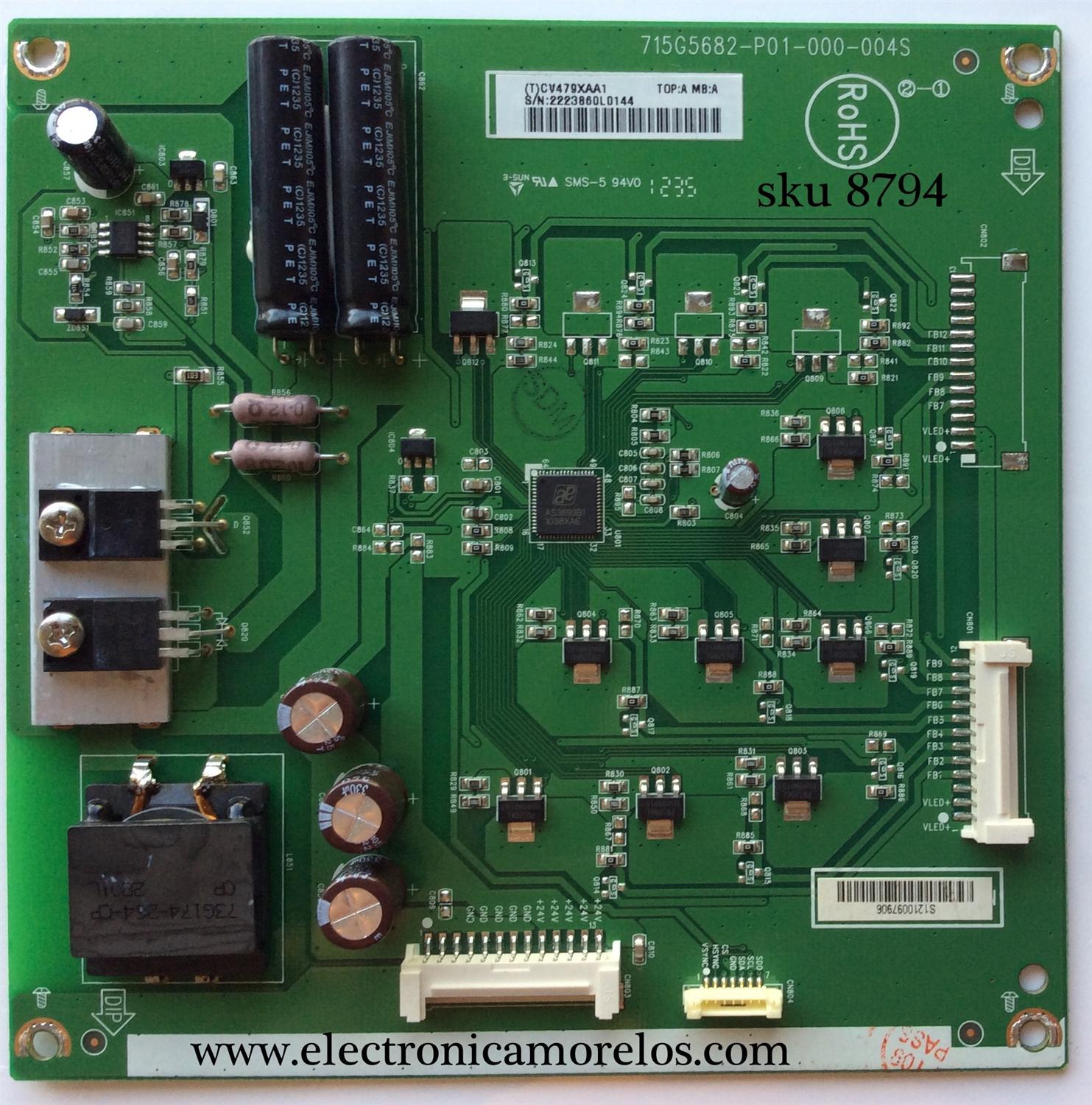 LED DRIVER / VIZIO INTVCV479XAA1 / CV479XAA1 / 715G5682-P01-000-004S / MODELO E500I-A1 LTYXNTAP	