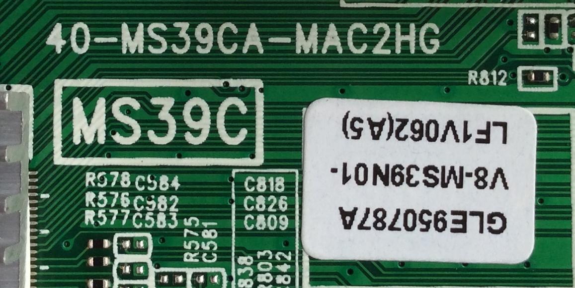 MAIN PARA TV  TCL 08-CM39TML-LC242AA / 08-MS39C01-MA200AA / V8-MS39N01-LF1V062 / 08-MS39C01-MA300AA / GLE950787A / 40-MS39CA-MAC2HG / MODELO L39E3000 - Imagen 2