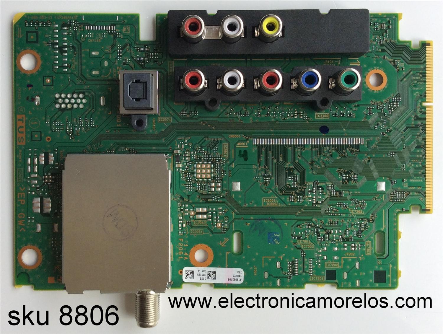 TARJETA TUNER DE A/V / SONY A-1998-231-A / A1998219B / 1-889-203-13 / MODELOS KDL-48W590B / KDL-48W580B / KDL-48W600B / KDL-40W590B / KDL-40W600B / KDL-55W800B / KDL-55W790B / KDL-60W610B / KDL-60W630B / KDL-60W840B / KDL-60W850B / KDL-70W830B
