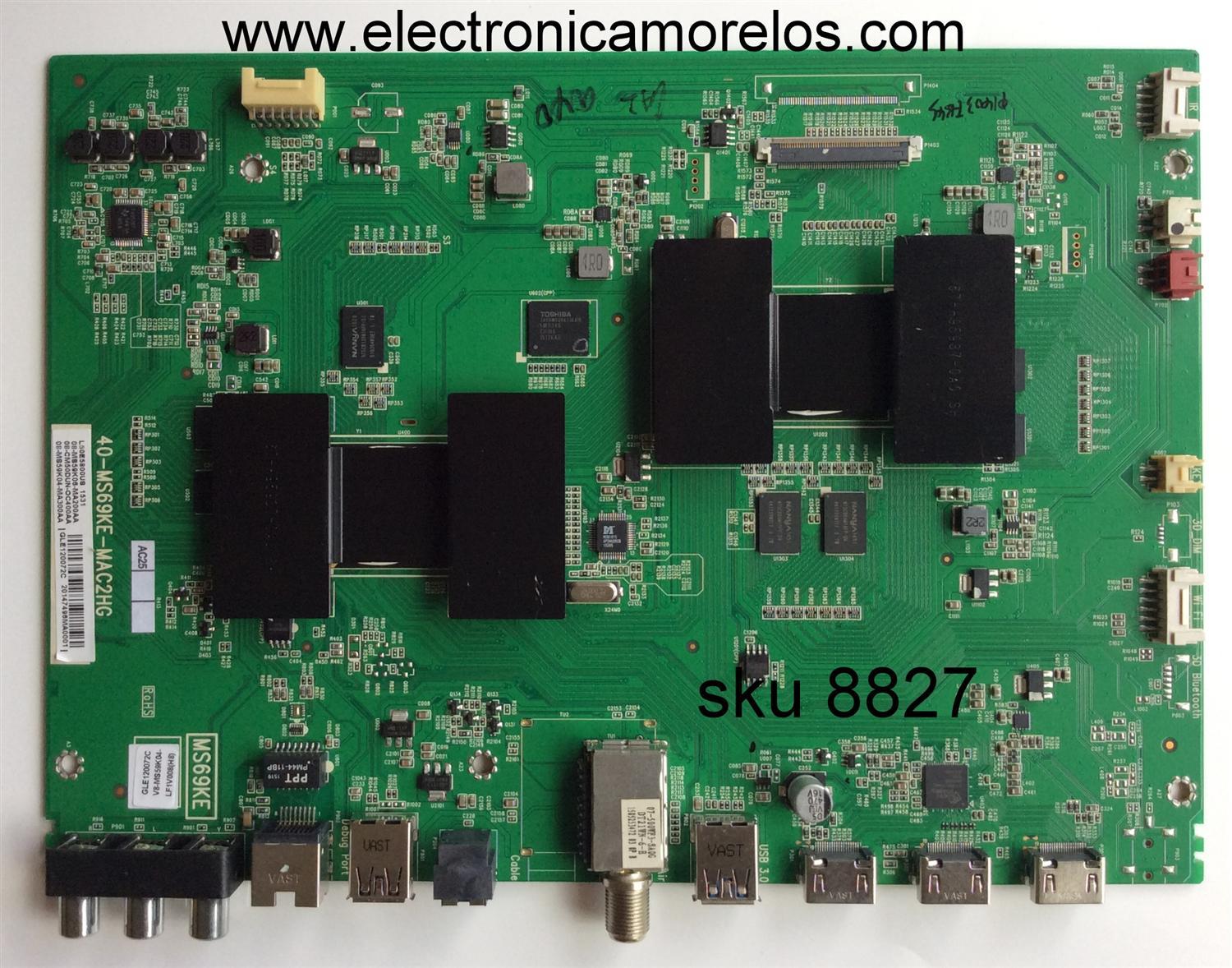 MAIN / TCL V8-MS59K04-LF1V008 / 08-MS59K06-MA200AA / 08-CM50DUN-OC400AA / 08-MS59K04-MA300AA / 40-MS69KE-MAC2HG / MS69KE / GLE120072C / MODELO L50E5800US	