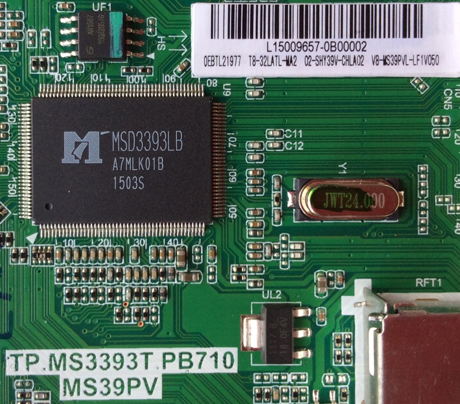 MAIN FUENTE PARA TV TCL T8-32LATL-MA2 / TP.MS3393T.PB710 / 0EBTL21977 / 02-SHY39V-CHLA02 / V8-WS39PVL-LF1V050 / MS39PV	 - Imagen 2