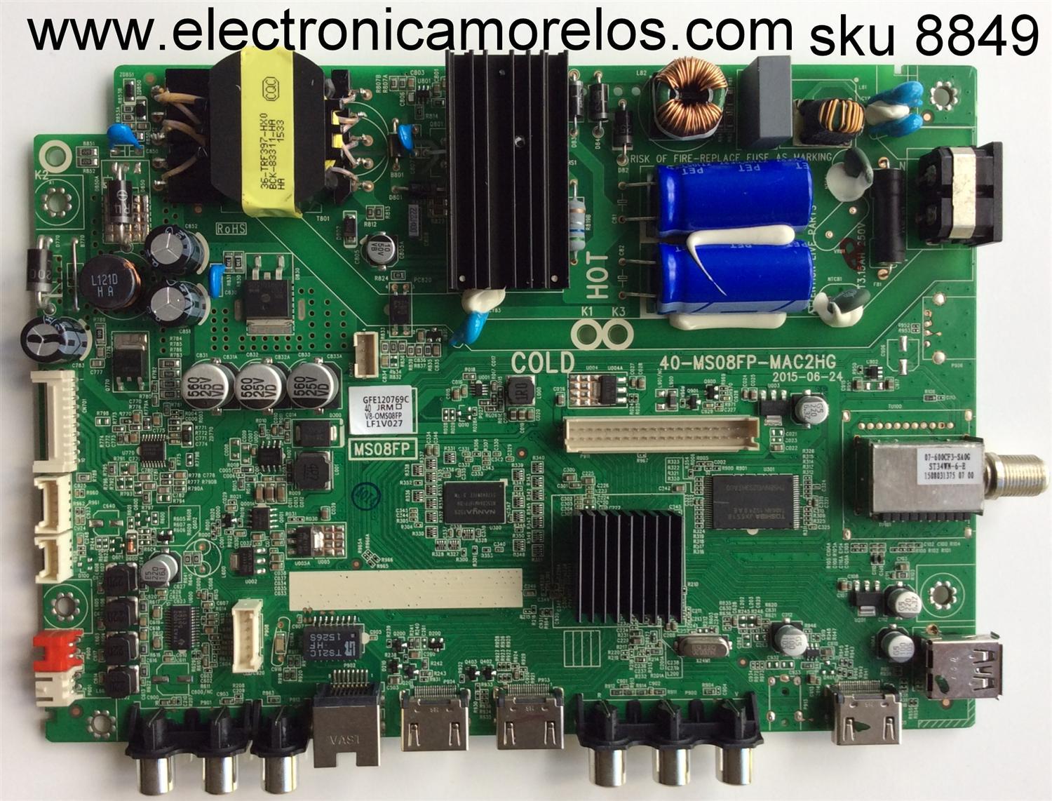 MAIN / FUENTE / (COMBO) / TCL V8-OMS08FP-LF1V027 / GFE120769C / V8-0MS08FP-LF1V027 / 40-MS08FP-MAC2HG / MODELO 40''