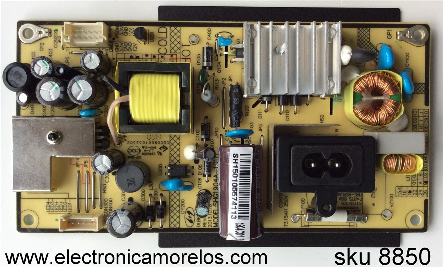 FUENTE DE PODER / TCL 81-PBE019-H02 / SHG1904A-101H / CQC09001032302