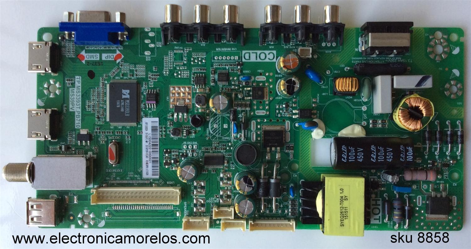 MAIN / FUENTE / (COMBO) / TCL L15004222 / GFF120022A / T8-28LATL-WA1 /  02-SHY39V-CFLA01 / V8-WS39PVL-LF1V026 / TP.MS3393T.PB710 / MS39PV / MODELO 28''	