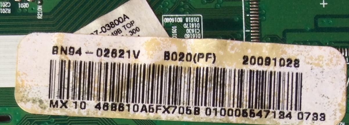 MAIN / SAMSUNG BN94-02621V / BN41-01149B / BN97-03800A / MODELO LN46B610A5FXZA  / PANEL LTF460HF06	 - Imagen 2