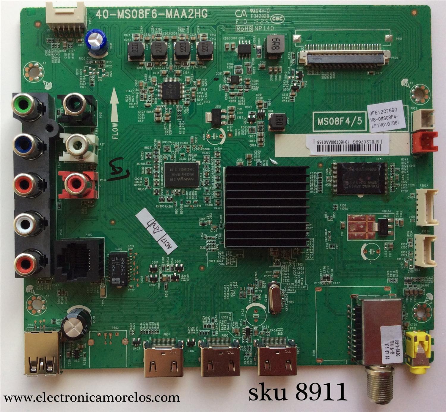MAIN / TCL GFE120769G / V8-OMS08F4-LF1V010(D6) / 40-MS08FP-MAA2HG / MS08F4/5	