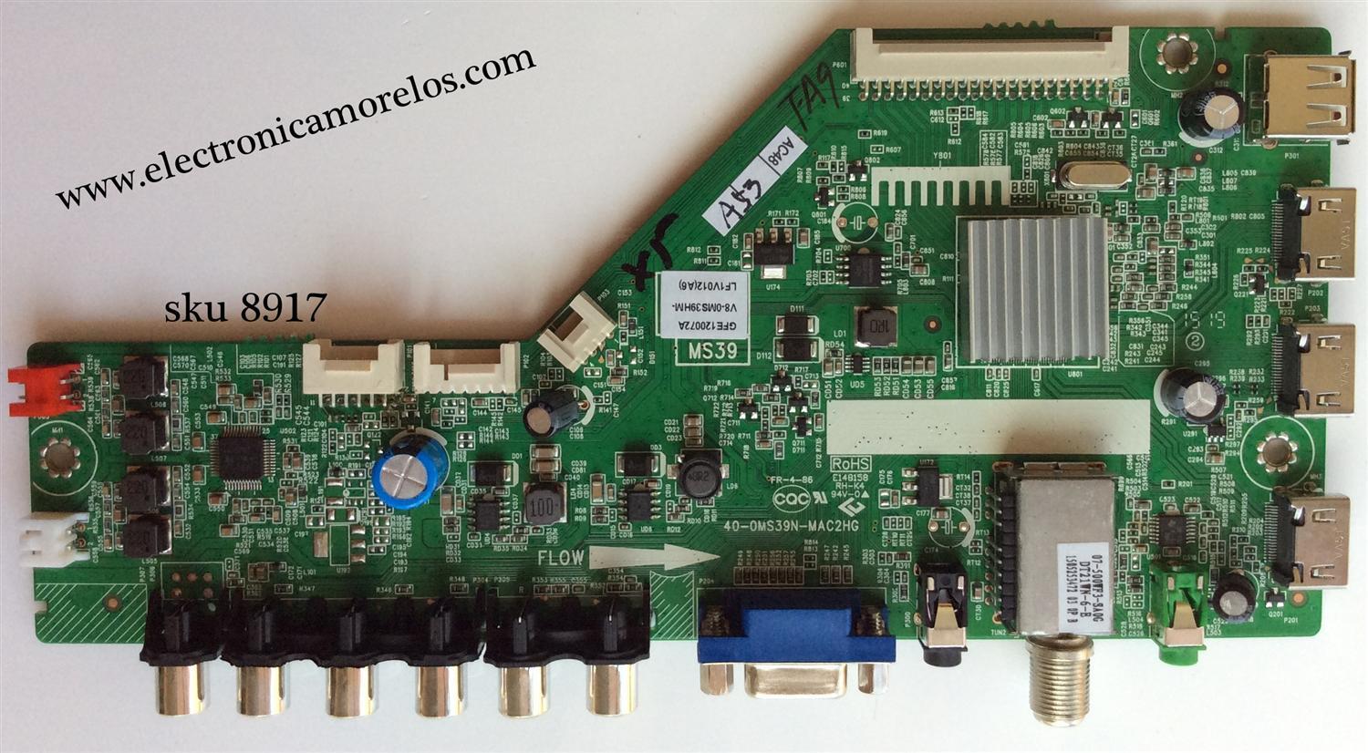 MAIN / TCL GFE120072A / V8-0MS39HM-LF1V012(A6) / 40-0MS39N-MAC2HG / MS39 / 40''