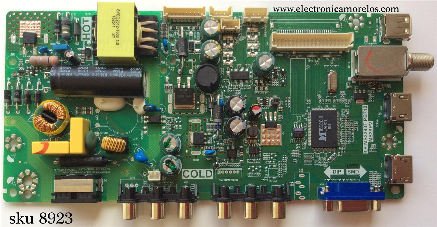 MAIN / FUENTE / (COMBO) / TCL L15071993 / IFF120051A / T8-32LATL-MA3 / V8-MS39PVL-LF1V090 / TP.MS3393T.PB710 / MS39PV / MODELO TV. 32''	