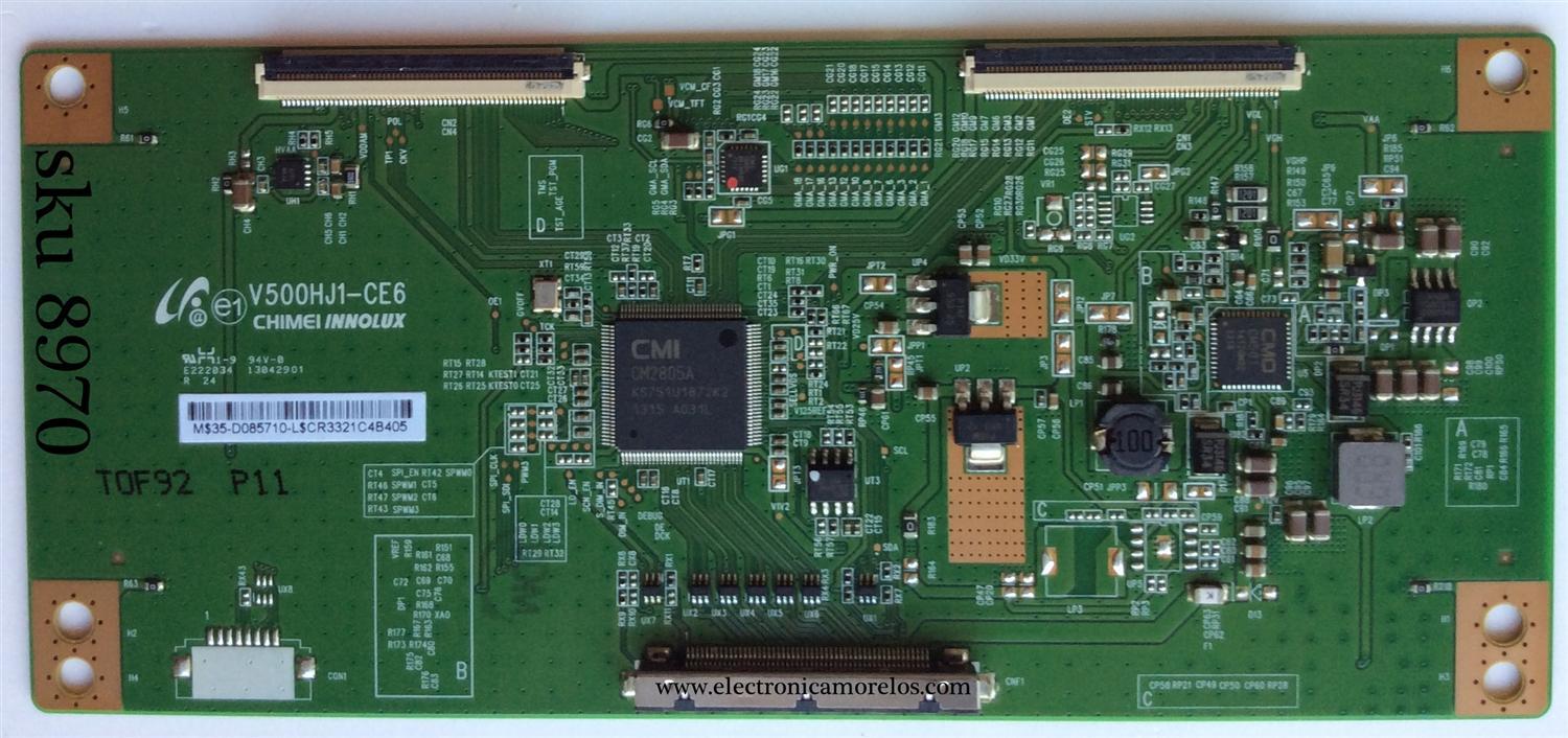 T-CON / TCL 35-D085710 / V500HJ1-CE6 / MODELO LE50FHDE3010MAAA	