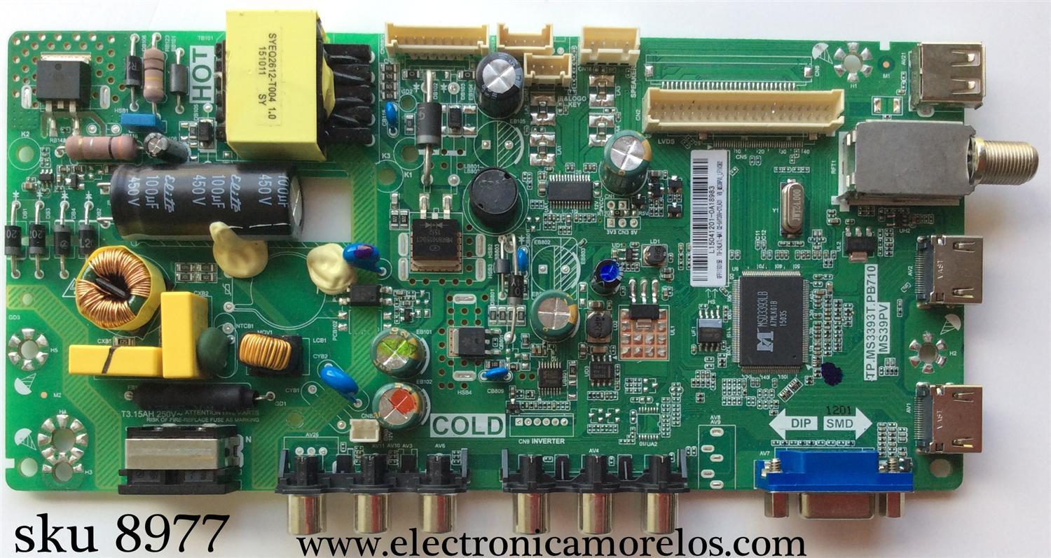 MAIN  FUENTE  (COMBO)  TCL L15041201 / GFF119315B / T8-24LATL-MA1 / 02-SHY39V-CYLA01 / V8-MS39PVLLF1V082 / TP.MS3393T.PB710 / MS39PV	