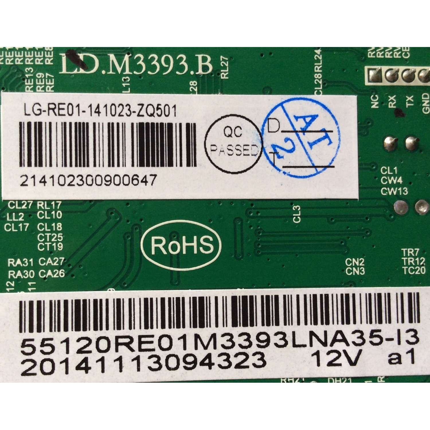 MAIN / RCA 55120RE01M3393LNA35-I3 / LD.M3393.B / 20141113094323 12V a1 / 3393B2141 / LG-RE01-141023 / PANEL´S V546H1-PS1-1-12V / T550HVN06.0-12V / MODELO LED55G55R120Q - Imagen 2