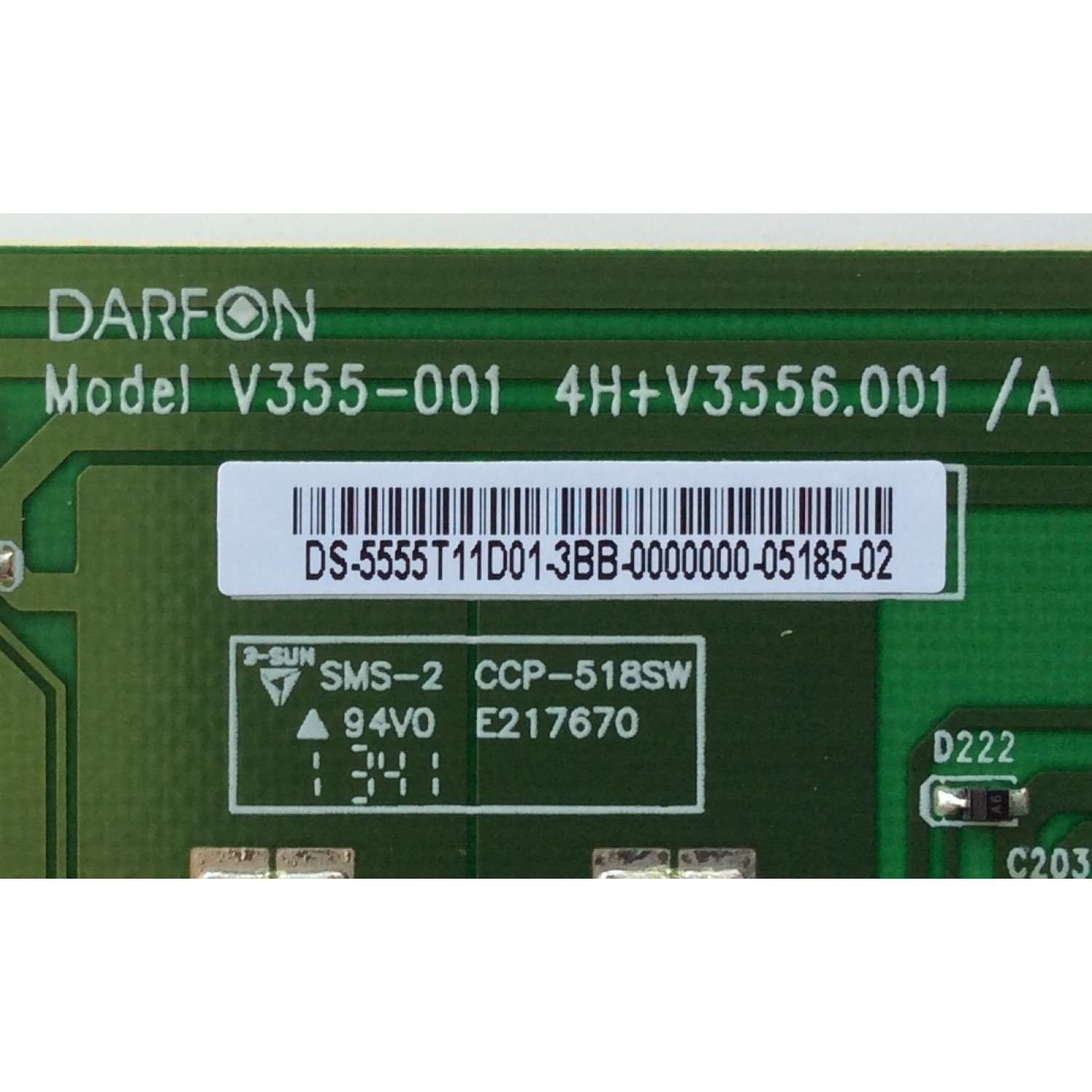 LED DRIVER / SANYO 55.55T11.D01 / 5555T11D01 / V355-001 / 4H+V3556.001/A / MODELO DP55D33 P55D33-00	 - Imagen 2