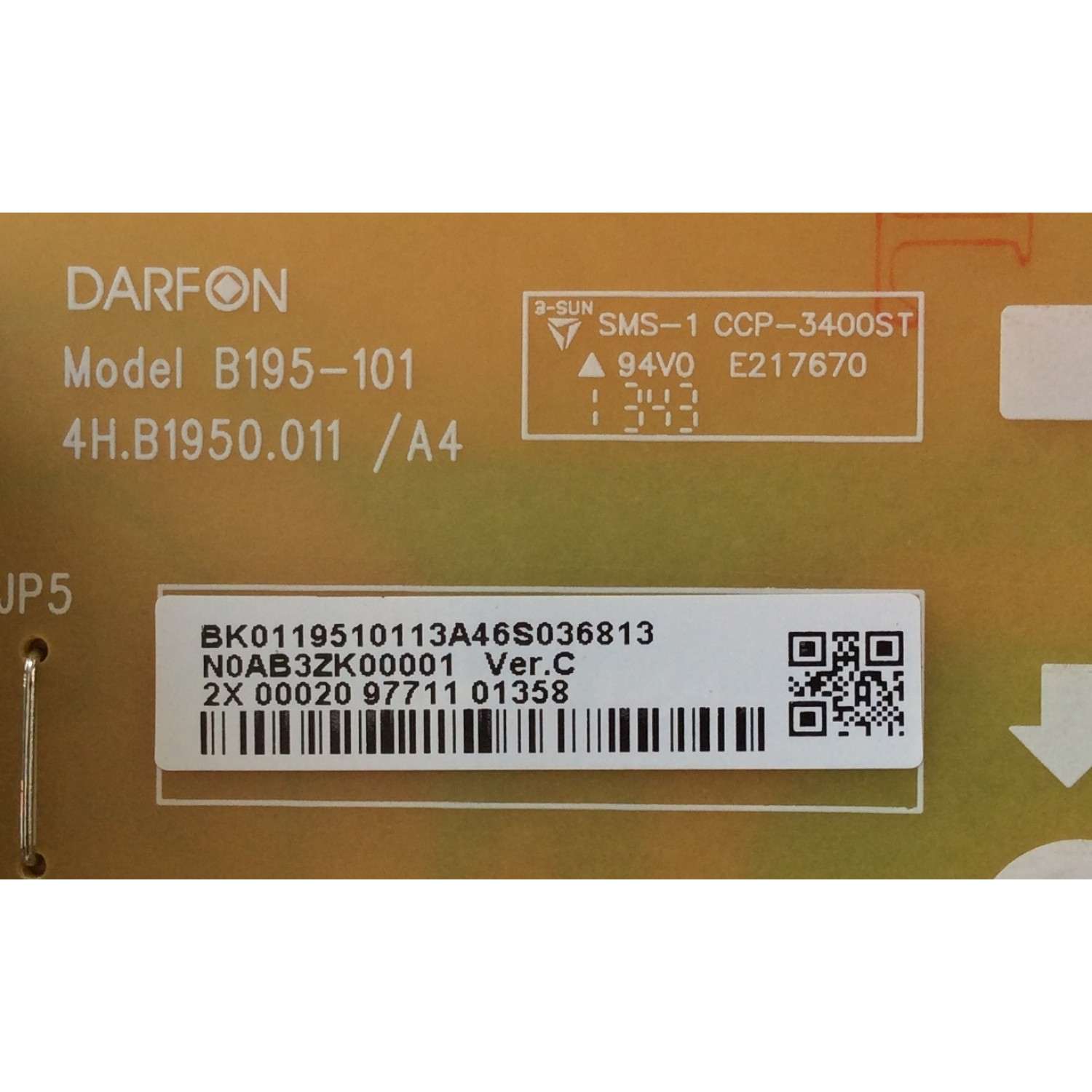 FUENTE DE PODER / SANYO N0AB3ZK00001 / 4H.B1950.011 /A4 / NOAB3ZK00001 / B195-101 / MODELO DP55D33 P55D33-00	 - Imagen 2