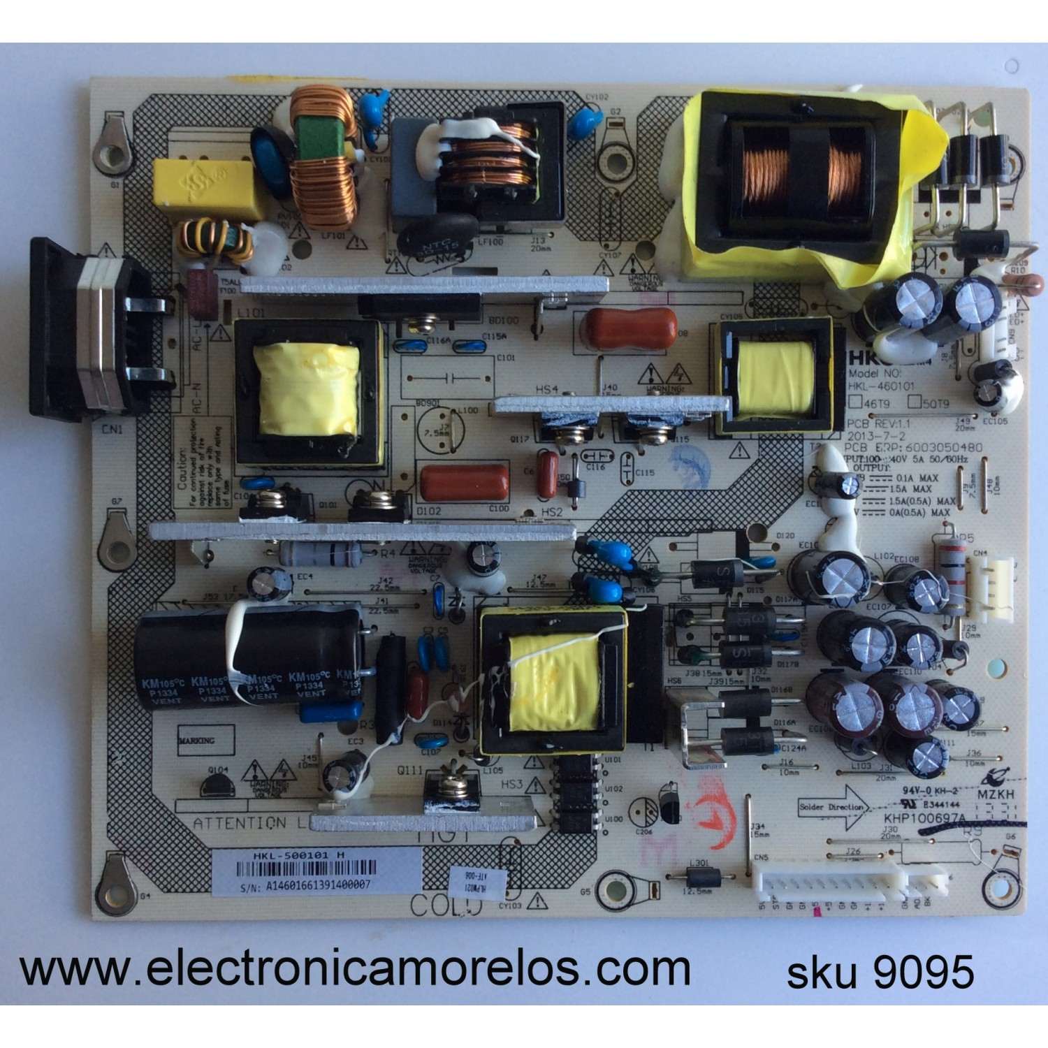 FUENTE DE PODER / HAIER HKL-500101 / 6003050480 / KHP100697A / HKL-460101 / MODELO LE50H3280	
