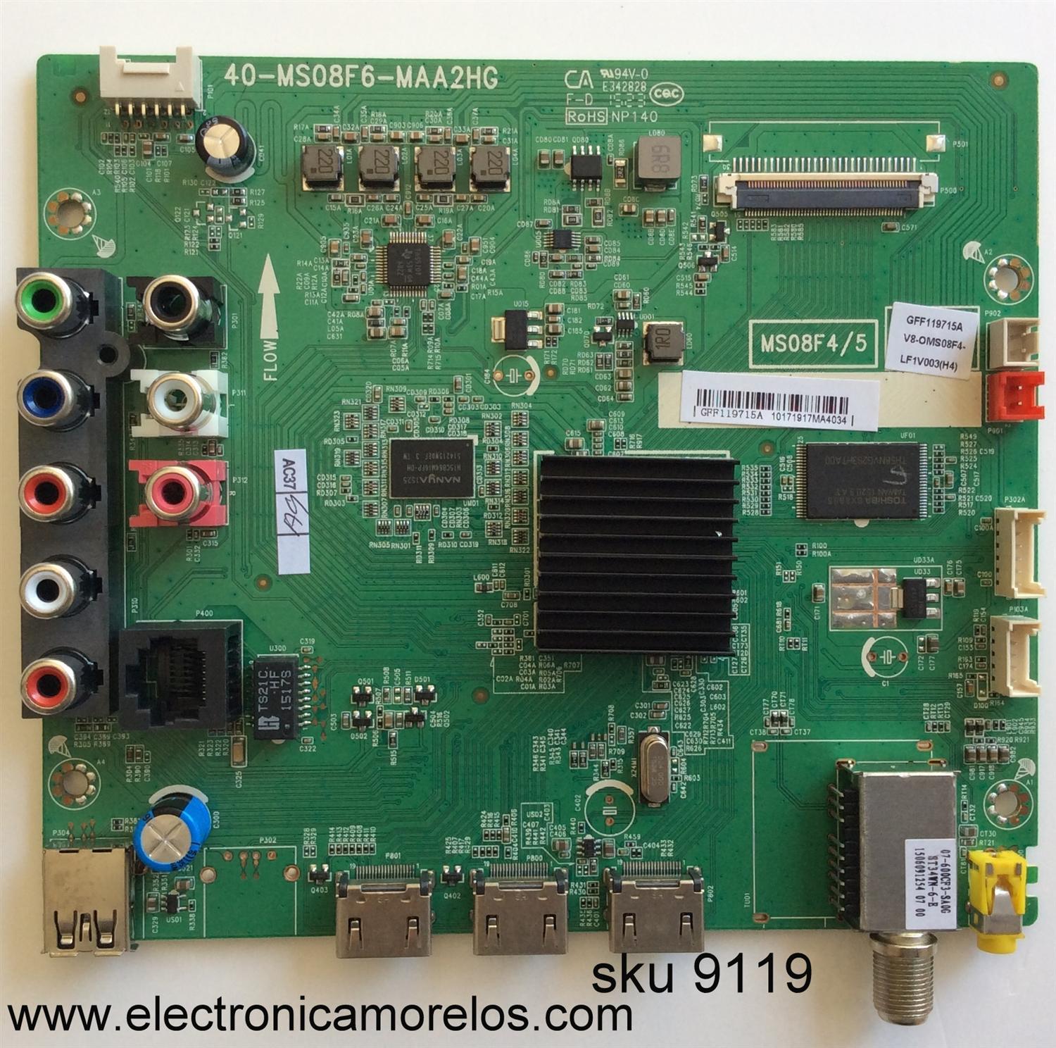 MAIN / TCL V8-OMS08F4-LF1V003(H4) / GFF119715A / MS08F4/5 / 40-MS08F6-MAA2HG	