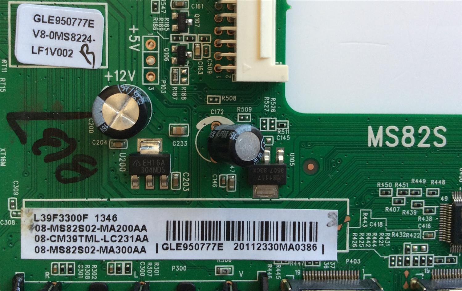 MAIN / TCL V8-0MS8224-LF1V002 / GLE950777E / 08-MS82S02-MA200AA / 08-CM39TML-LC231AA / 08-MS82S02-MA300AA / 40-MS82S0-MAF2HG / MODELO L39F3300F	 - Imagen 2