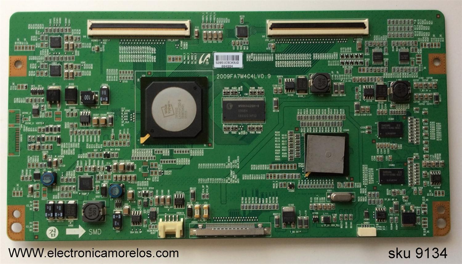 T-CON / SAMSUNG LJ94-02851E / 2851E / 2009FA7M4C4LV0.9 / MODELO LN46B610A5FXZA / PANEL LTF460HF06	