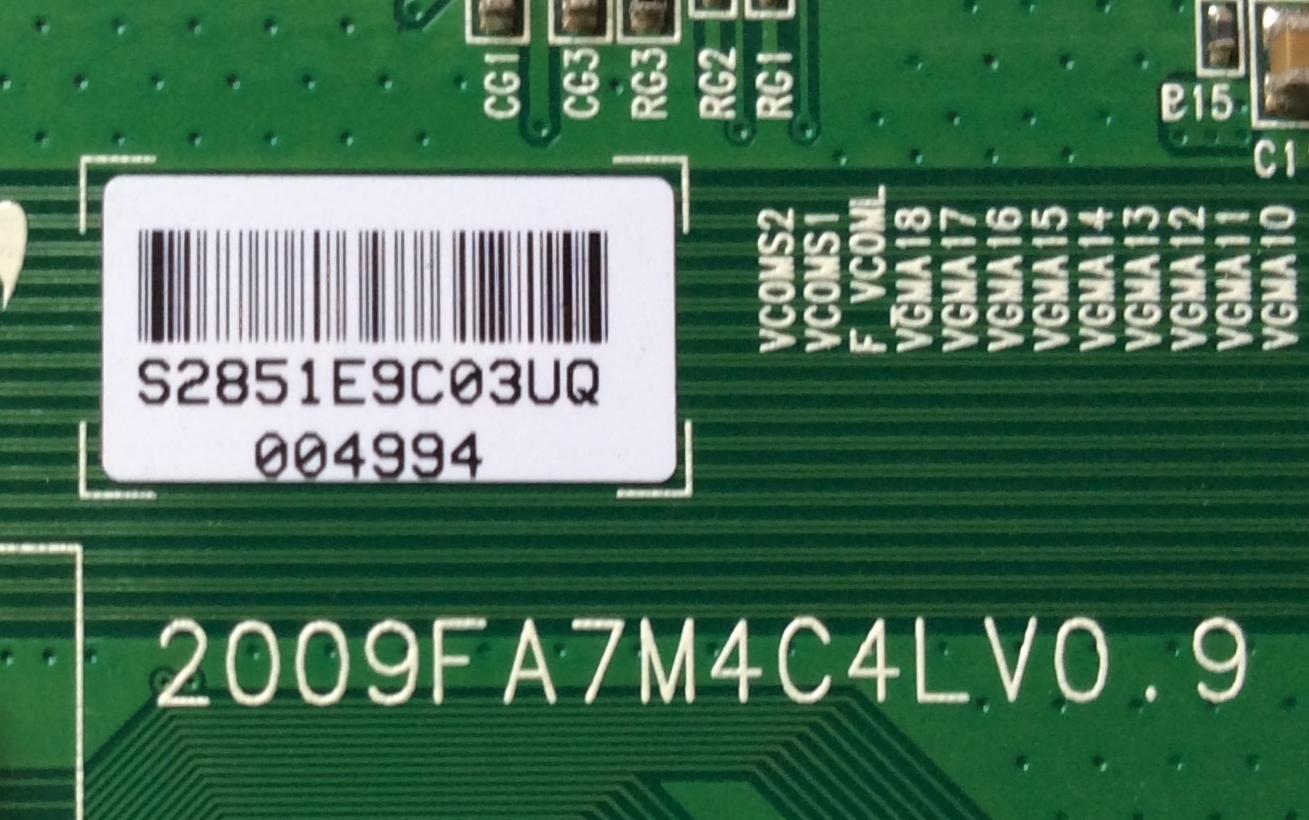 T-CON / SAMSUNG LJ94-02851E / 2851E / 2009FA7M4C4LV0.9 / MODELO LN46B610A5FXZA / PANEL LTF460HF06	 - Imagen 2