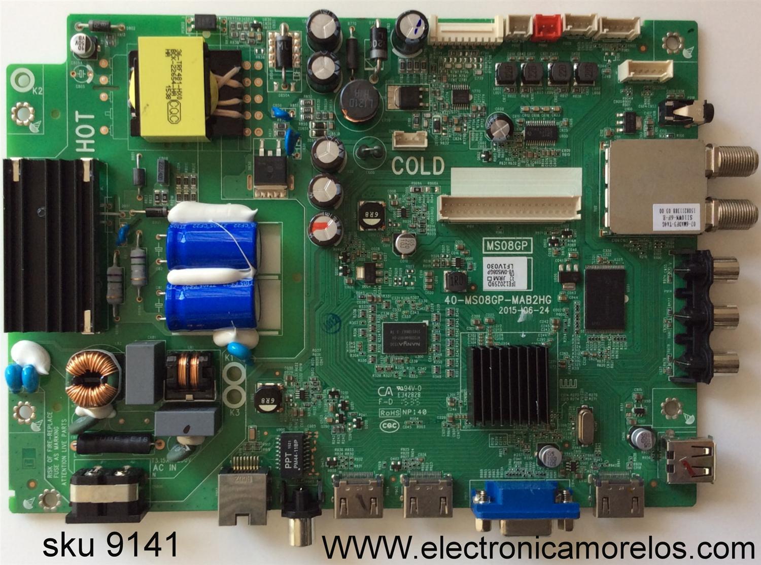 MAIN / FUENTE / (COMBO) / TCL IFE120259D / V8-0MS08GP-LF1V030 / 40-MS08GP-MAB2HG / MS08GP / V8-OMS08GP-LF1V030 / MODELO 32''	