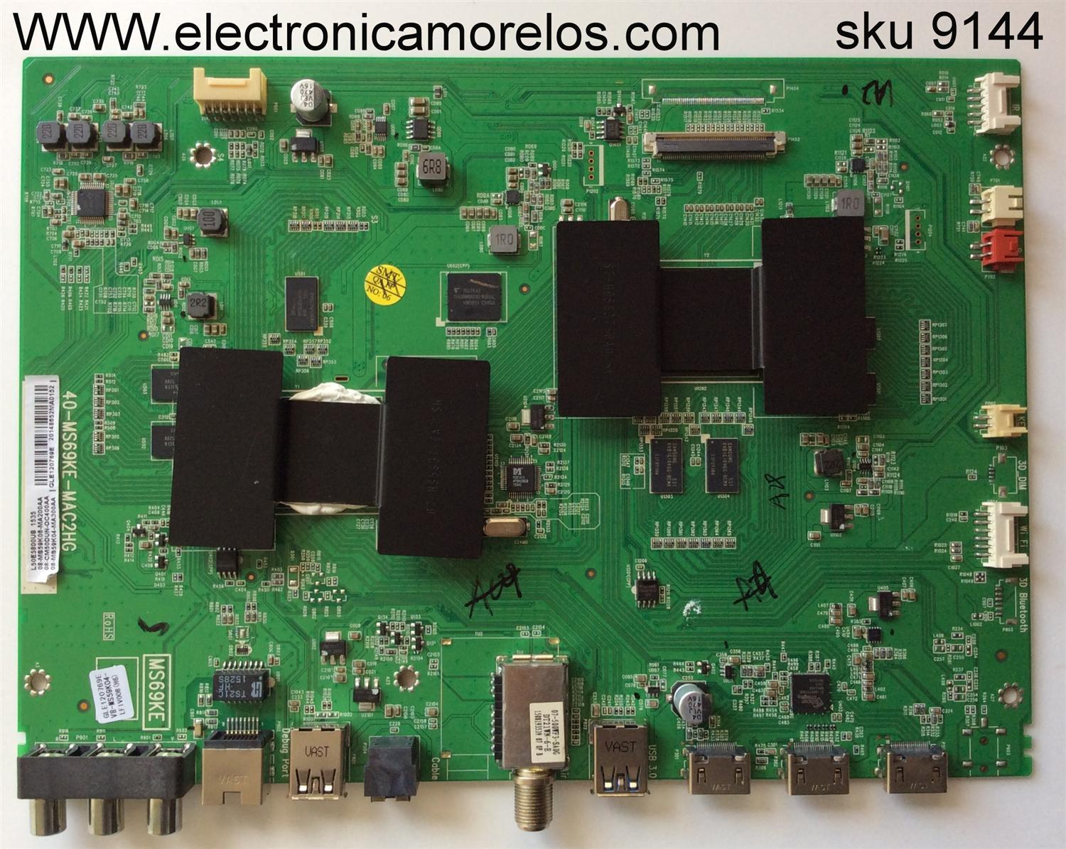 MAIN PARATV TCL NUMERO DE PARTE 08-CM50DUN-OC400AA / 40-MS69KE-MAC2HG / V8-MS59K04-LF1V008(H6) / 08-MS59K06-MA200AA / 08-MS59K04-MA300AA / MS69KE / MODELO L50E5800US