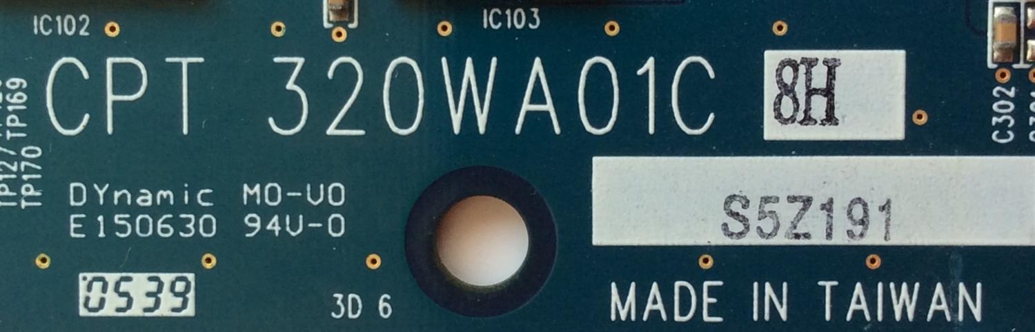 T-CON / AKAI 320WA01C8H / CPT320WA01C8H / MODELO LCT3201TD / PANEL CLAA320WA01	 - Imagen 3