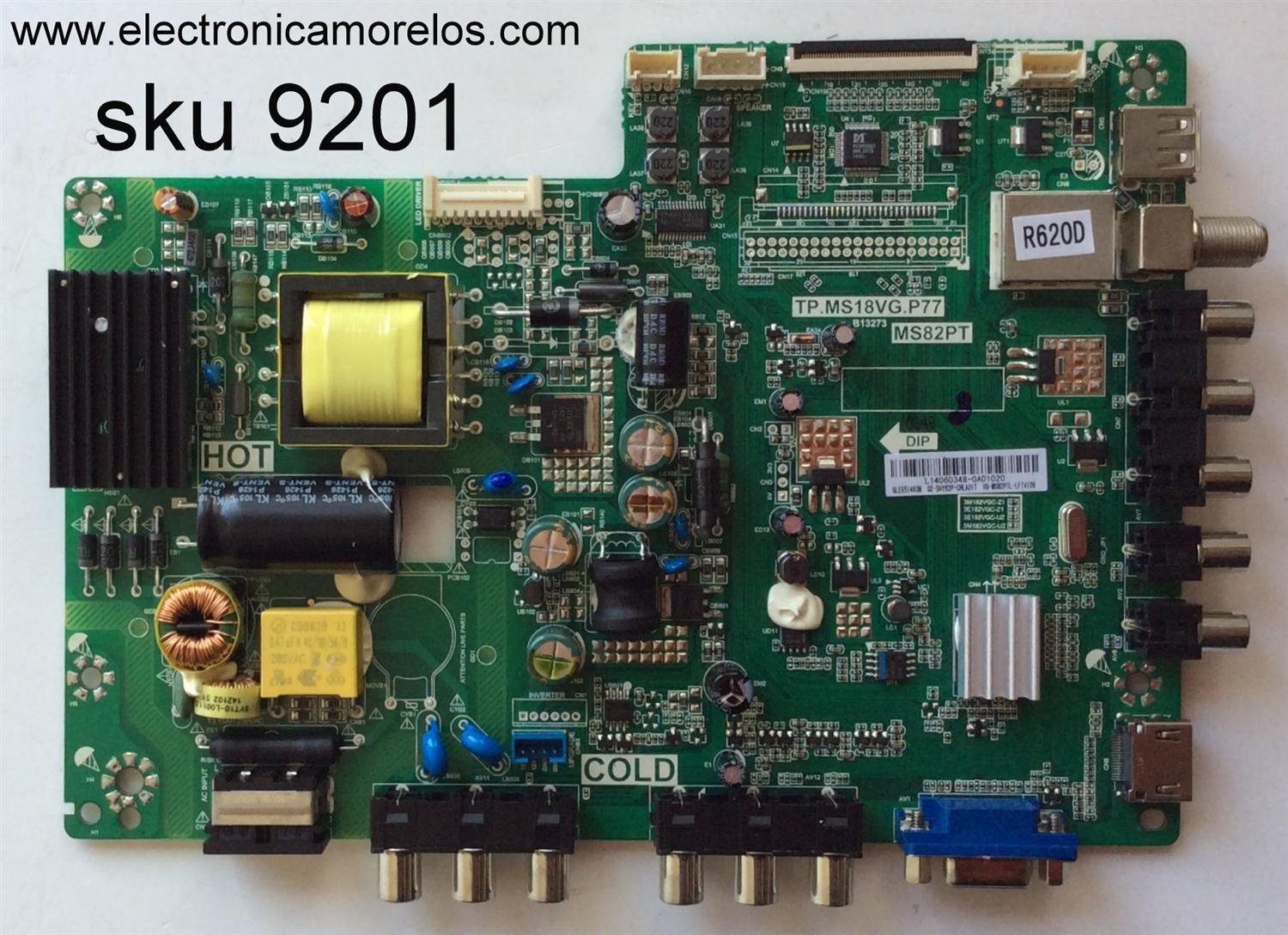 MAIN / TCL L14060348 / GLE951460B / 02-SHY82P-CHLA01T / V8-MS82PTL-LF1V109 / TP.MS18VG.P77 / MS82PT /  MODELOS 32F3309B / L32F3306B  / L32F3307B
