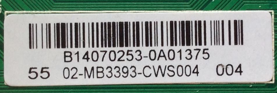 MAIN  PARA TV. SANYO NUMERO DE PARTE  B14070253 / COMPATIBLE B14070254 / 02-MB3393-CWS004 / T.MS3393T.78 / 3MS3393X-3 / MODELO DP55D44 / CHASSIS  P55D44-09 / PANEL  LVF550CSDX E4 V1 - Imagen 2