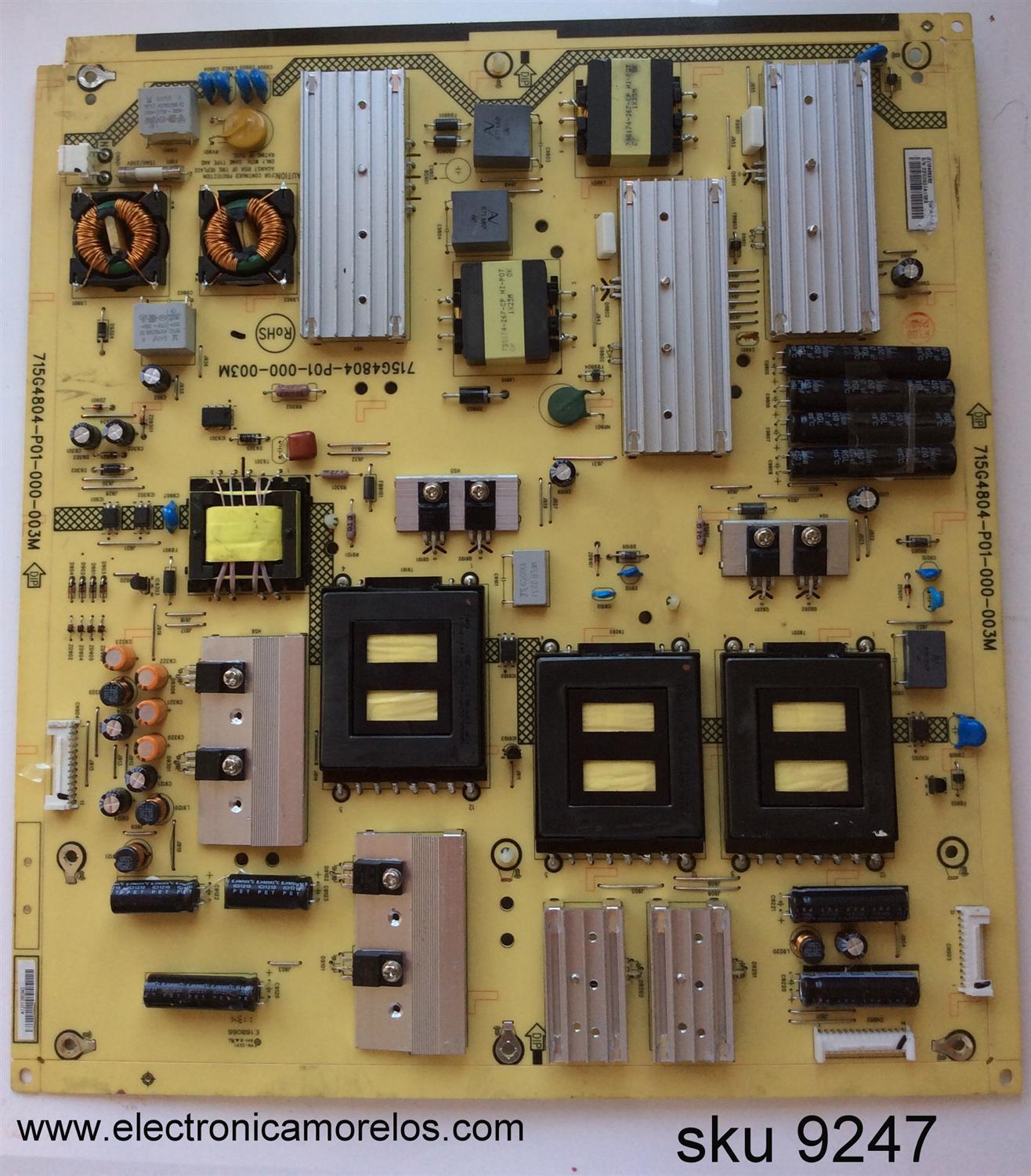 FUENTE DE PODER / VIZIO ADTV12426XB2 / 715G4804-P01-000-003M / PANEL T576DC01 V.1 / MODELO XVT3D580CM