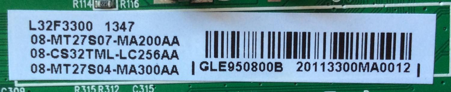 MAIN / TCL V8-OMT2705-LF1V050 / GLE950800B / V8-0MT2705-LF1V050 / 40-MT2700-MAB2LG / 08-MT27S07-MA200AA / 08-CS32TML-LC256AA / 08-MT27S04-NA300AA / MODELO L32F3300	 - Imagen 2