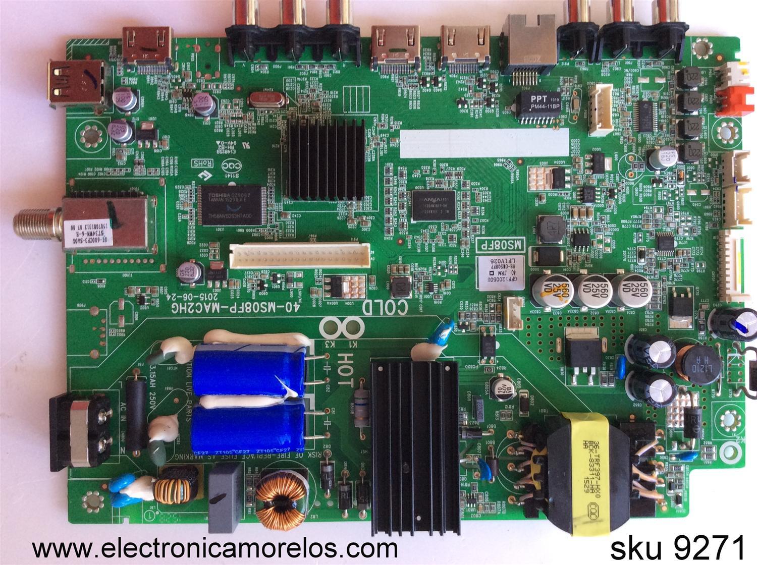 MAIN  FUENTE (COMBO)  PARA TV  TCL  V8-OIS08FP-LF1V026 / GFF120050U / MS08FP / 40-MS08FP-MAC2HG