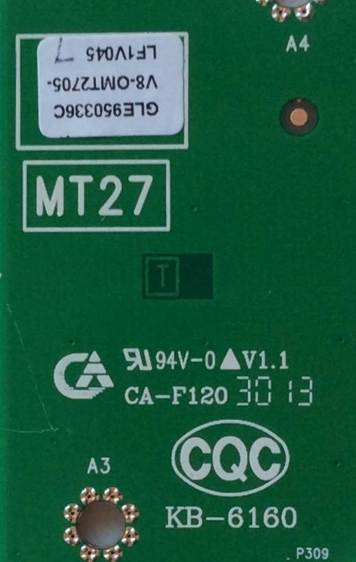 MAIN / TCL GLE950336C / V8-OMT2705-LF1V045 / 40-MT2700-MAB2LG / 08-MT27S07-MA20AA / 08-CS32TML-LC223AA / 08-MT27S04-MA300AA / MODELO L32F3300	 - Imagen 2